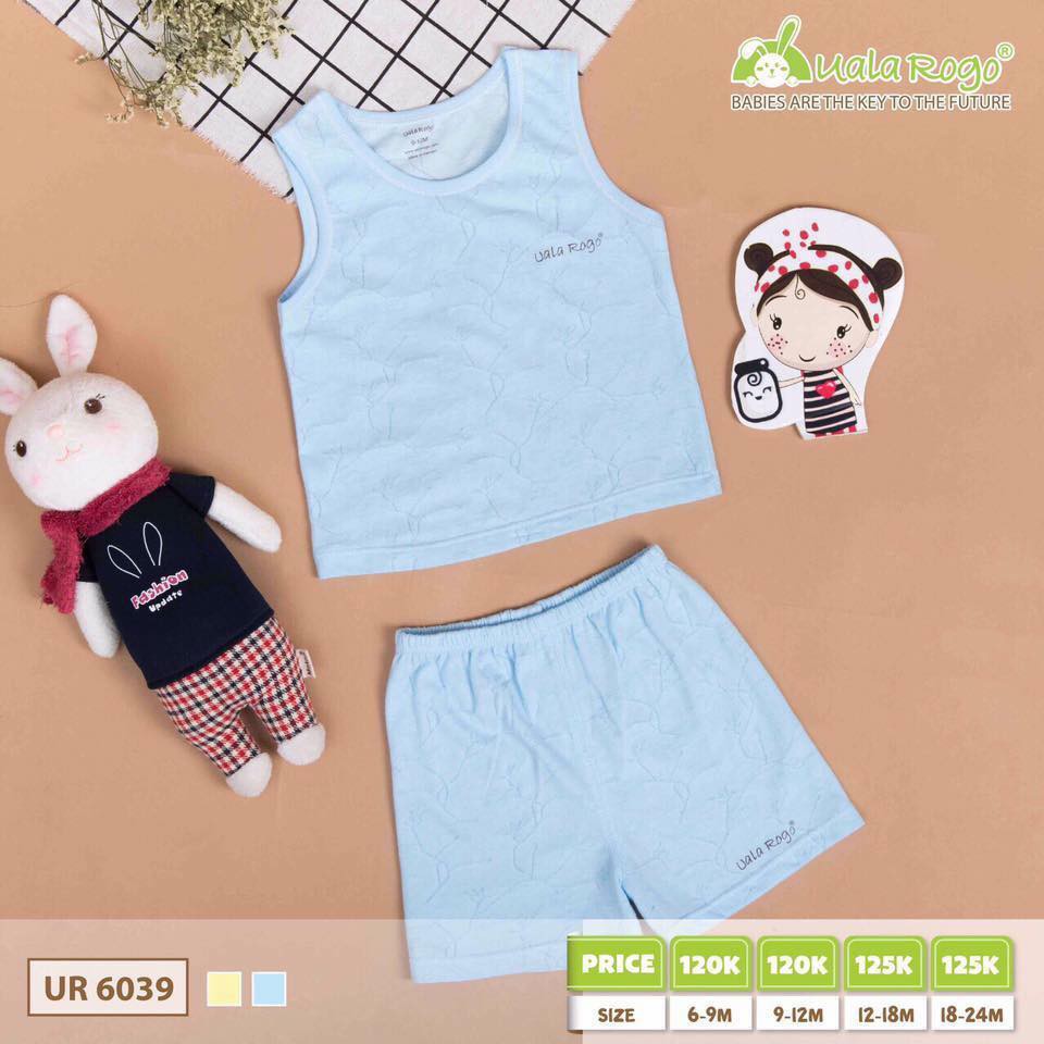 Bộ ba lỗ bé trai bé gái Uala Rogo chất cotton
