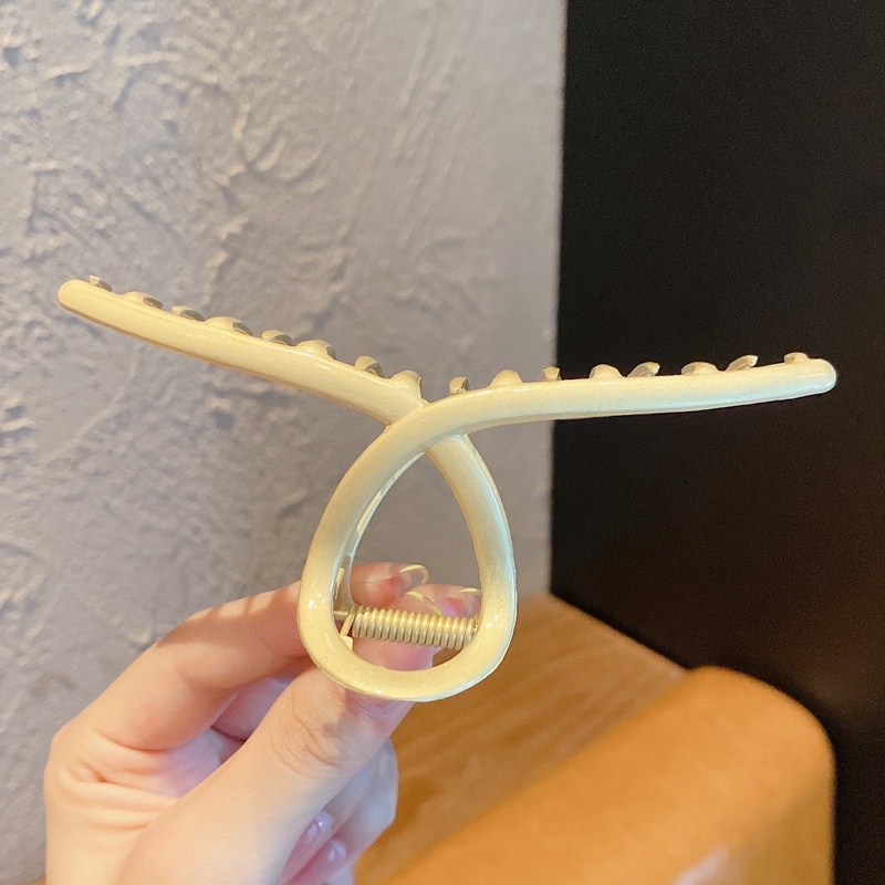 Kẹp tóc kim loại hình cá mập cỡ lớn phong cách Hàn Quốc