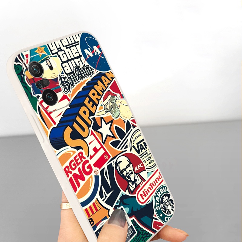 Ốp Điện Thoại Viền Vuông In Họa Tiết Cho Redmi Note 11 9C 11S Redmi 10C 10A 10 Prime 5G POCO M4 Pro X3 GT F3 C31 X4 Pro