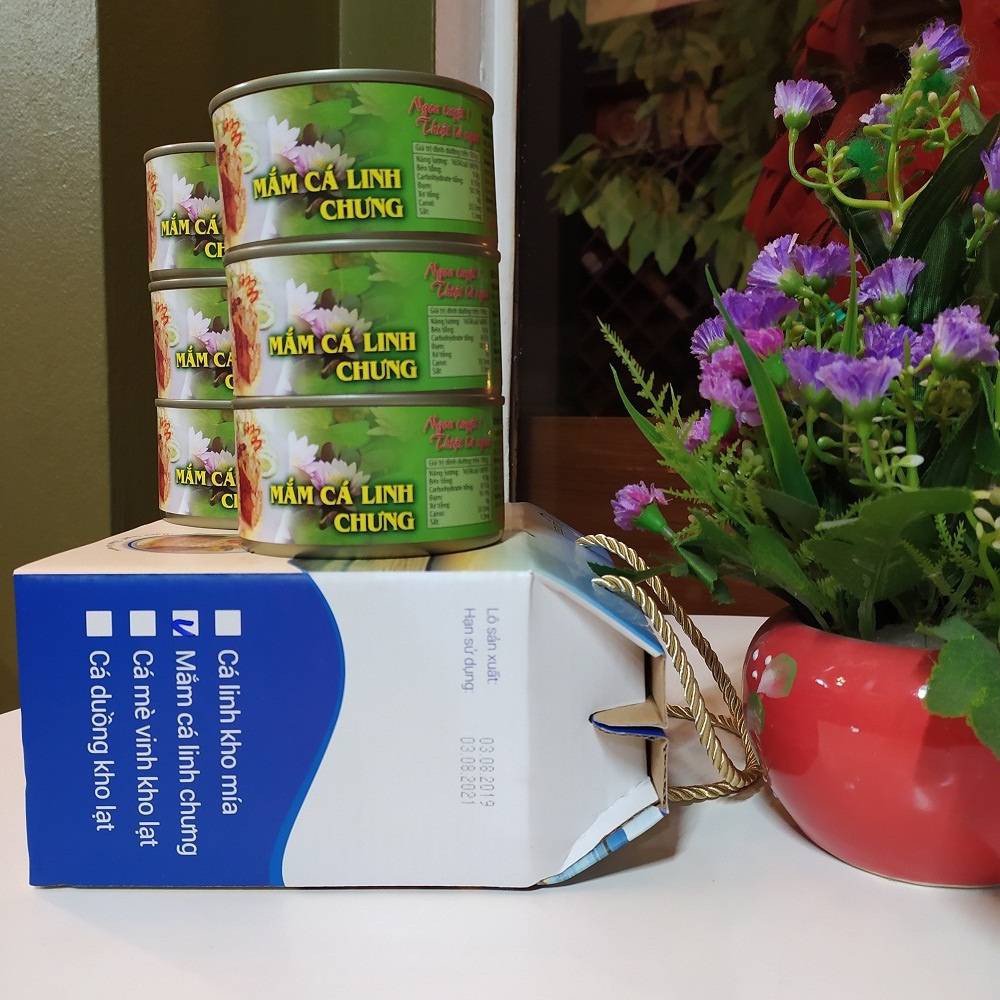 Combo 2 lon - Mắm cá linh chưng trứng và thịt đóng hộp thơm ngon hiệu Antesco - HSD 24 tháng
