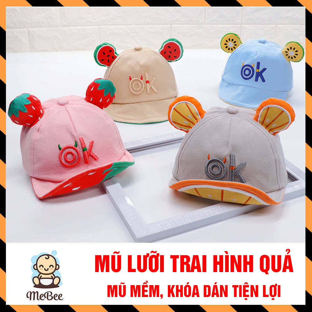 Mũ lưỡi trai mềm OK hình quả đáng yêu cho bé (6 tháng- 3 tuổi)