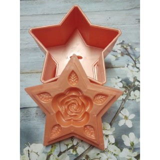 KHUÔN XÔI NGÔI SAO HÌNH HOA HỒNG CÁNH DÀY 18 CM