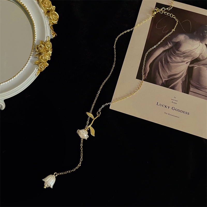 Dây Chuyền Mặt Hình Giọt Nước Phong Cách Pháp Thời Trang Mùa Hè Cho Nữ G023