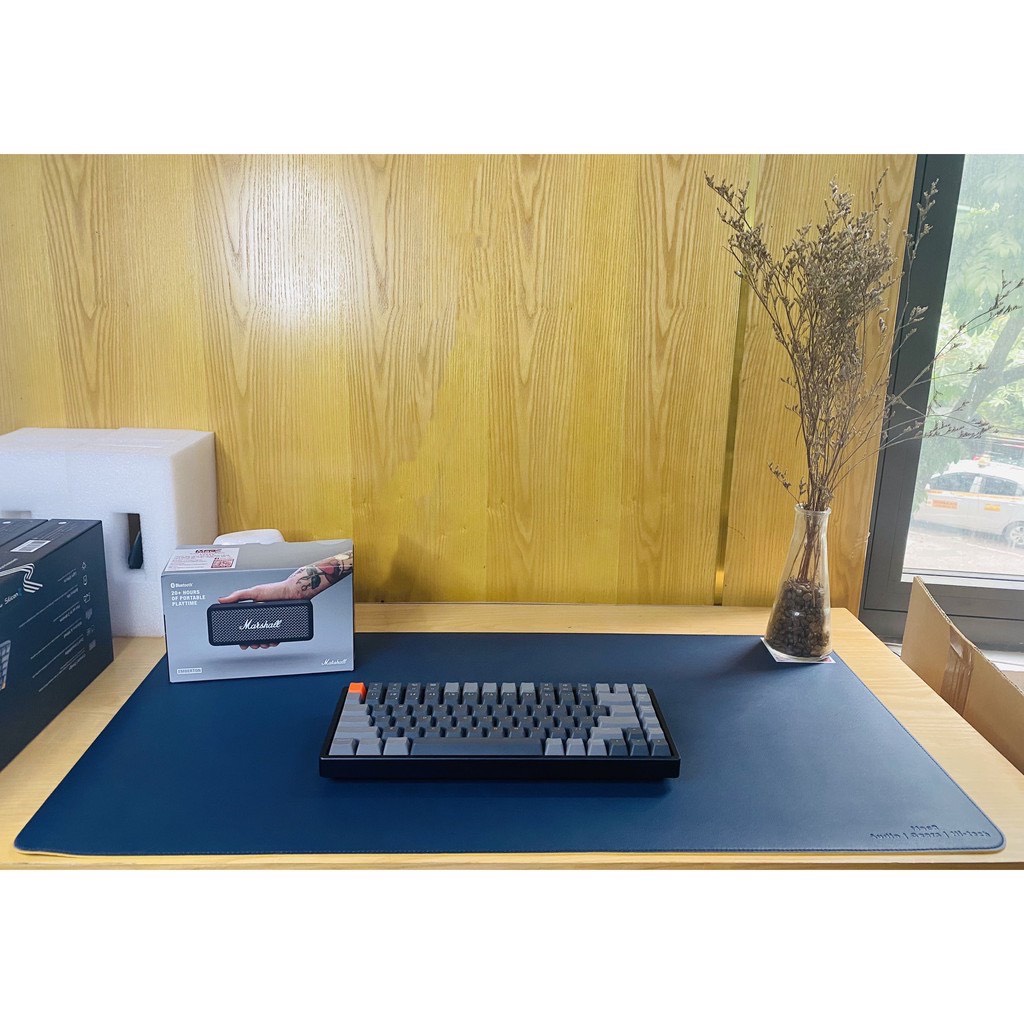 Lót chuột bản lớn chất liệu giả da PU cao cấp kích thước 40cmx80cm 2 mặt (Mouse pad Deskpad Desk pad)