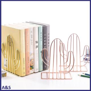 Rose-gold Metal Cactus Book Stand  Book Holder Portable Sturdy Metal Cartoon Reading Frame