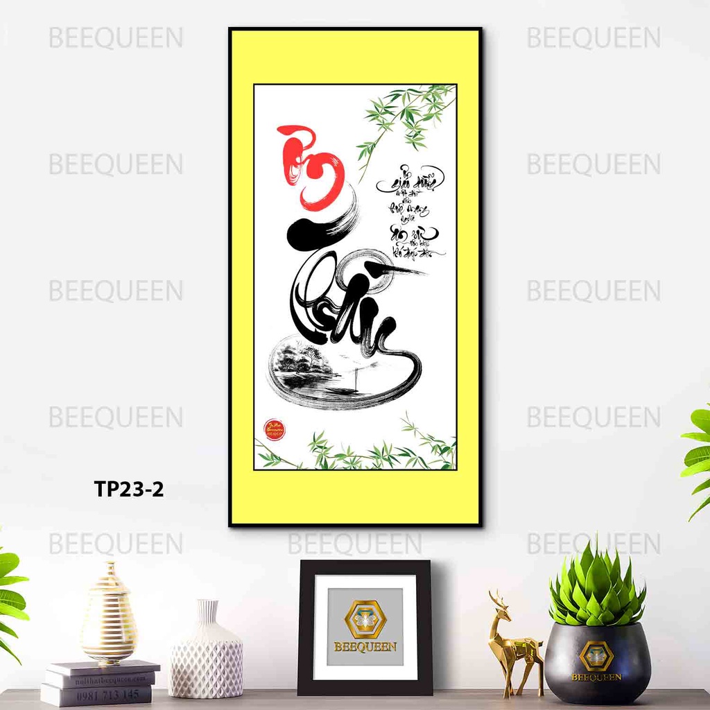 Tranh Thư Pháp Chữ Ơn Thầy - Tặng, Tri ân thầy cô  -Thư Pháp Nghệ Thuật Việt Nam