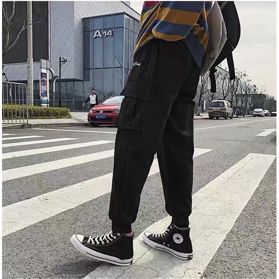 Quần jogger kaki túi hộp Thêu túi hộp, ulzzang WIND | BigBuy360 - bigbuy360.vn