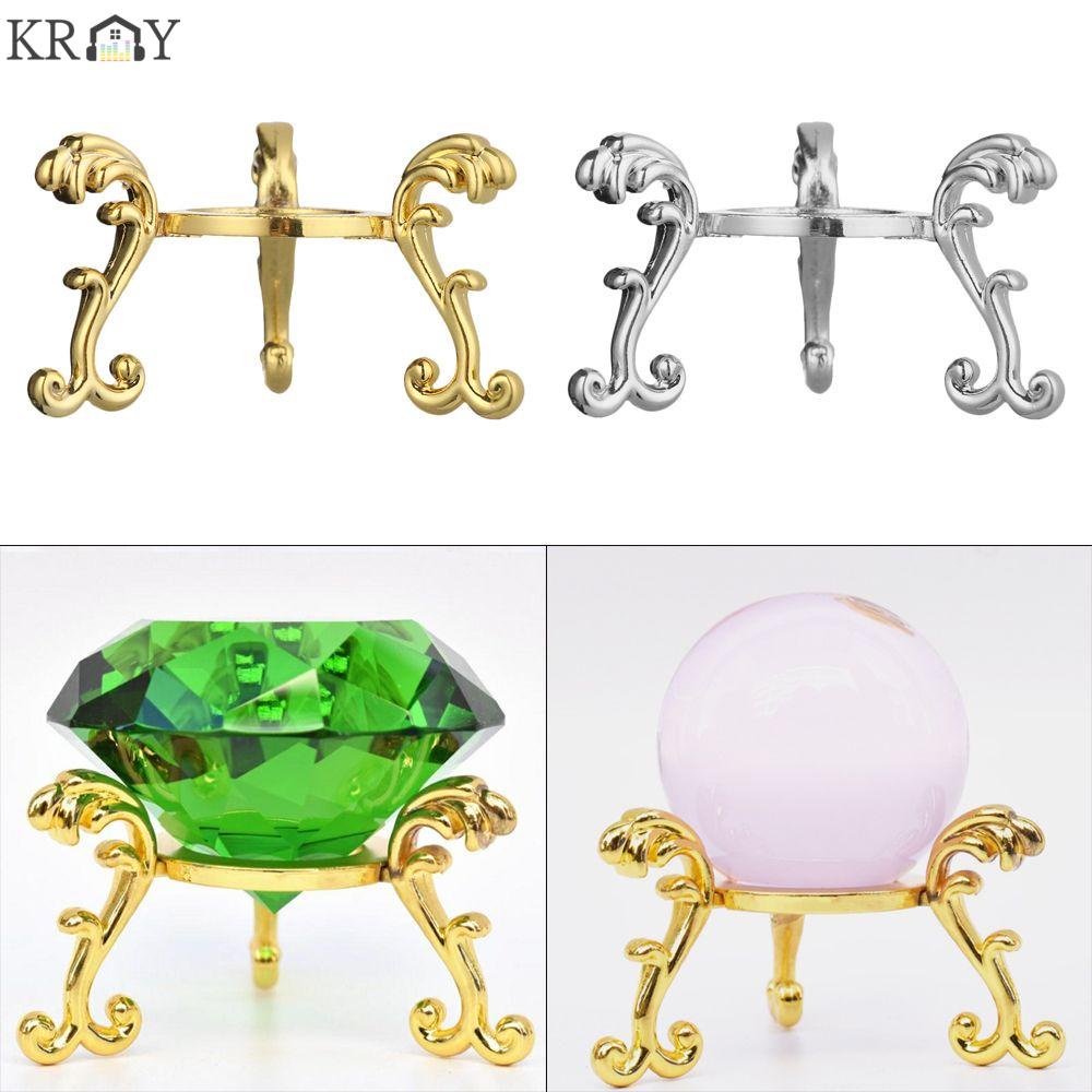 Giá kim loại đỡ quả cầu pha lê nhiều màu dùng để trang trí nhà cửa làm đạo cụ chụp hình