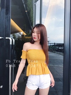 Áo trễ vai nhún chun