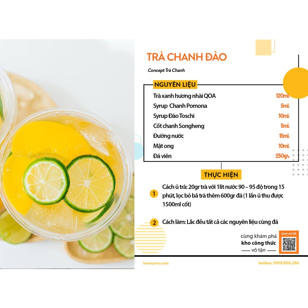 [Chính Hãng] Siro Pomona Chanh 1000ml Pha Trà Chanh Chuẩn Vị