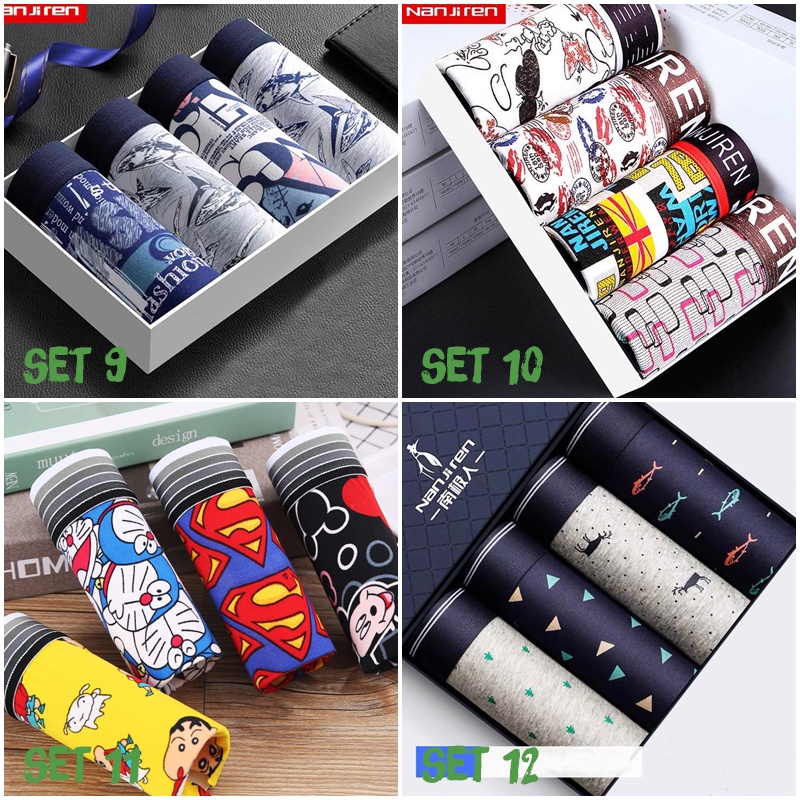 Quần Sịp Nam Boxer Bông Hoa Lá Hẹ Độc Lạ