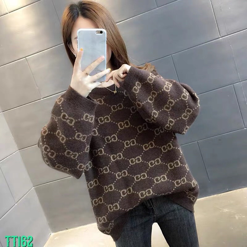 ❤️FREESHIP❤️Áo len dáng rộng chữ cực đẹp hàng qc sin sò Uy Tín Luôn!Free size from <<65kg
