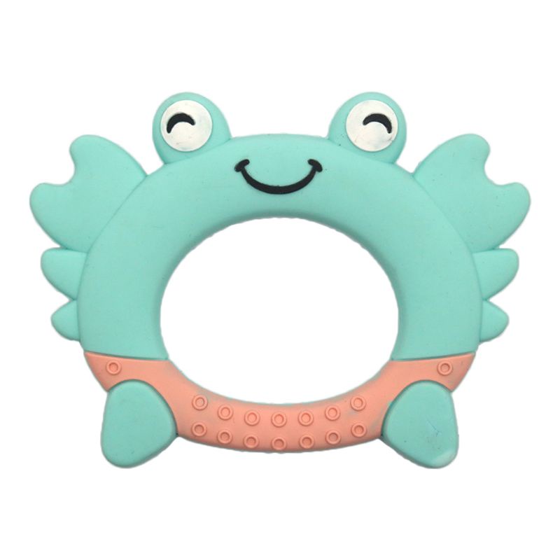 Đồ Chơi Ngậm Nướu Bằng Silicon Hình Chú Cua Hoạt Hình Đáng Yêu Dành Cho Trẻ Sơ Sinh