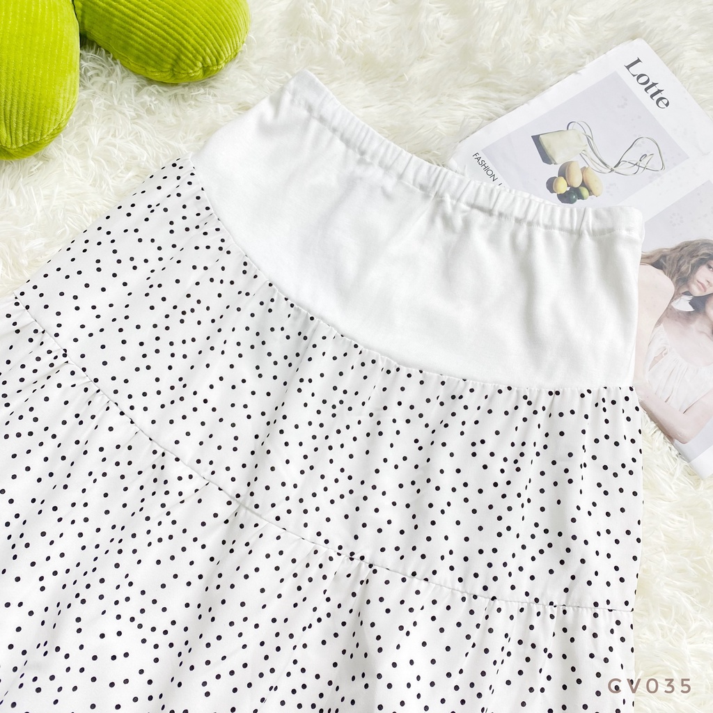 MEDYLA - Áo phông thun cotton cho bầu thoải mái mặc trong và sau sinh mặc kèm chân váy hoa xếp ly - ACT019