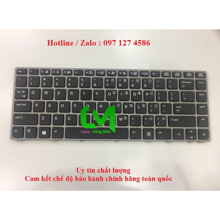 Bàn Phím Laptop HP Folio 9470 9480 9470m 9480m Không Có LED - BH 12 tháng