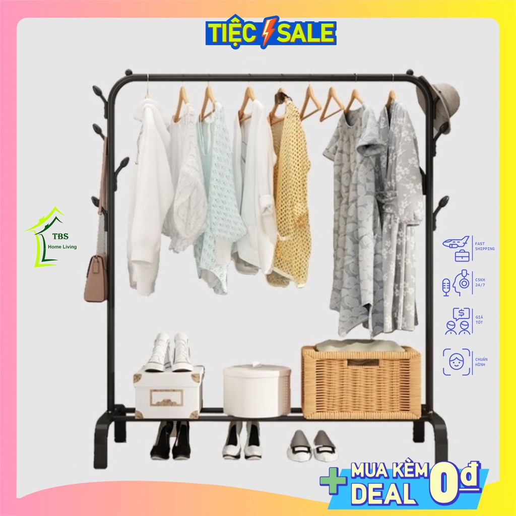 Giá Treo Quần Áo - Kệ Treo Quần Áo Gia Đình Thép Sơn Tĩnh Điện