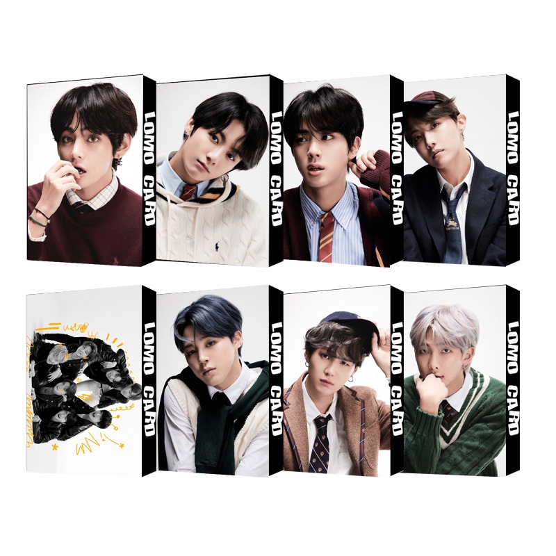 Set 30 thẻ ảnh nhóm nhạc BTS JIMIN JUNGKOOK V độc đáo chất lượng cao