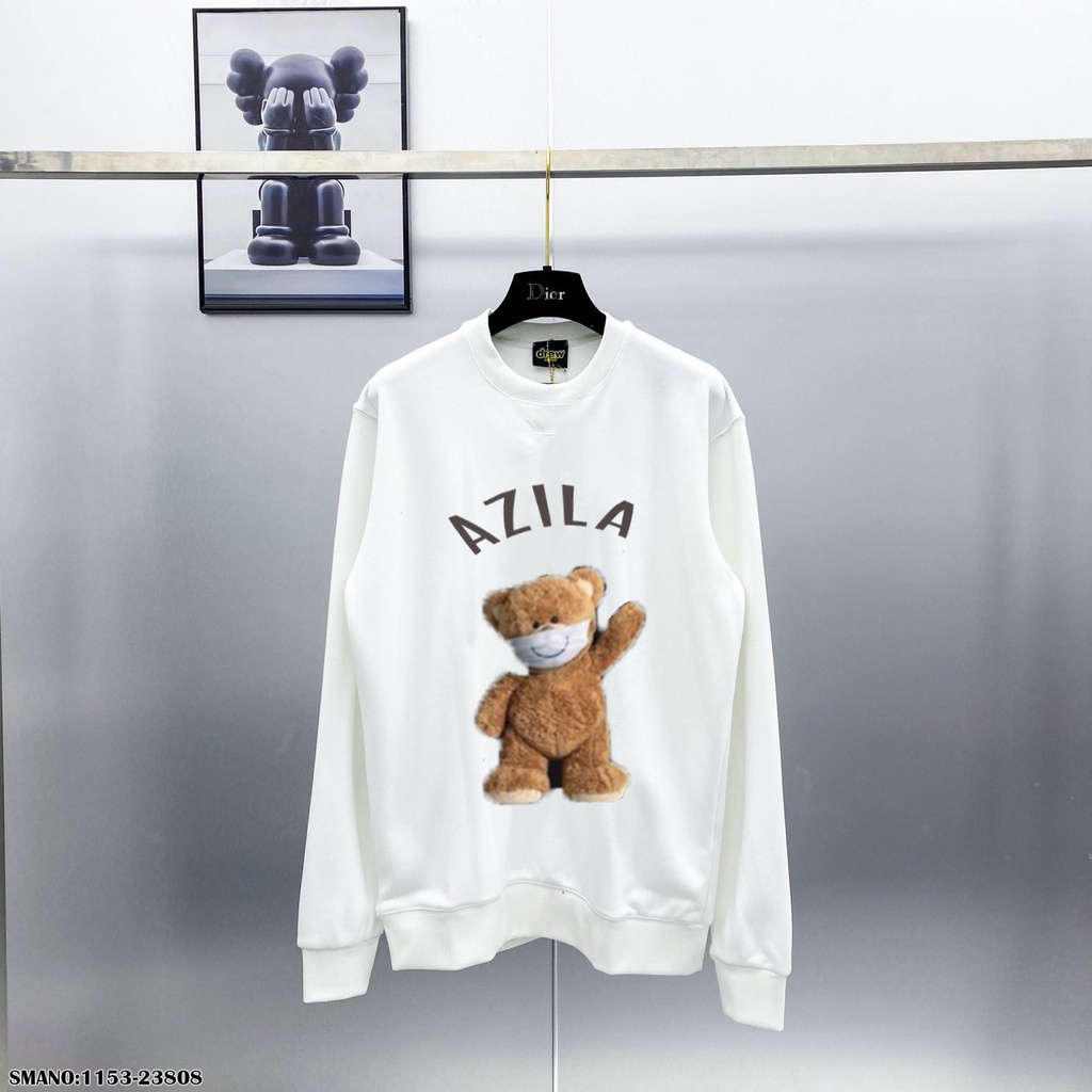 Áo Sweater Gấu Teddy Mask AZILA TD111 - Áo nỉ Gấu Teddy Mask nam nữ dài tay Chất liệu nỉ hàn cao cấp
