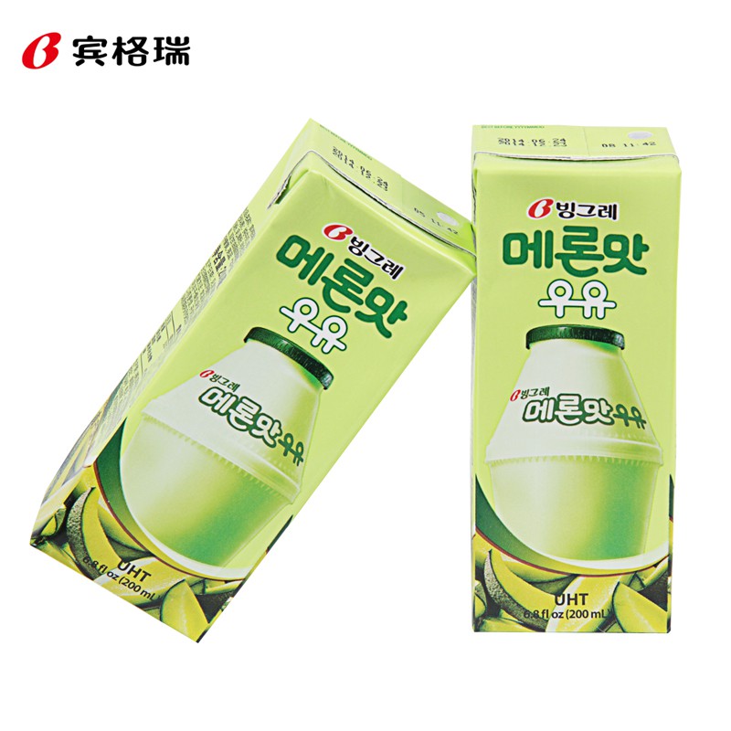 Sữa Binggrae vị dưa lưới Hàn Quốc hộp 200ml
