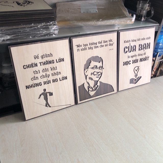 [Giá Sốc] Combo 3 Tấm Tranh Tạo Động Lực Gỗ treo tường độc đáo