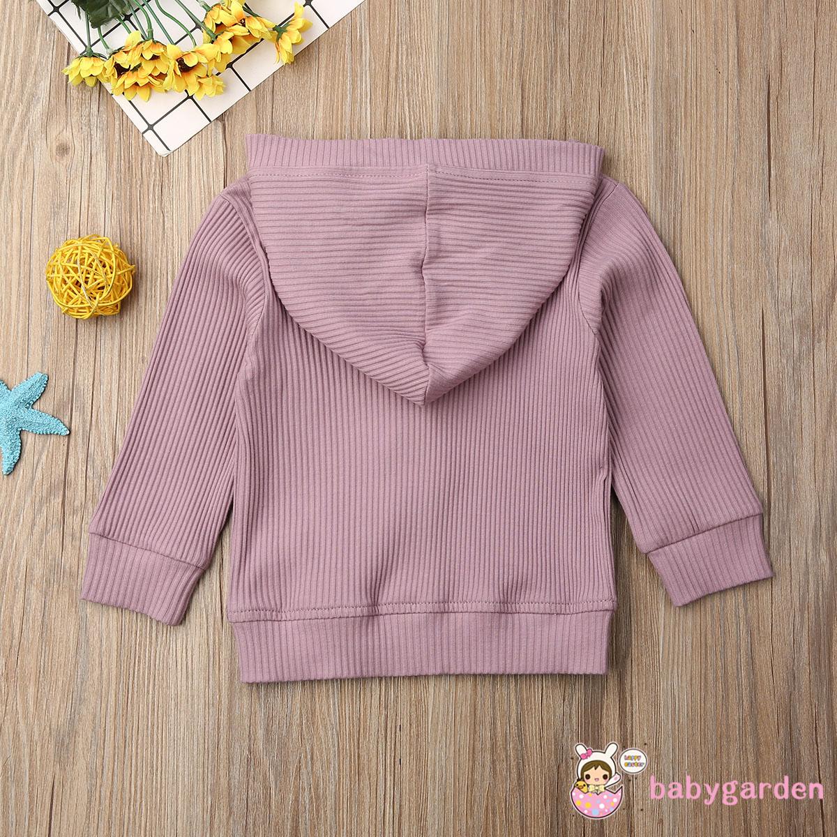 Áo Khoác Cardigan Màu Trơn Cho Bé Gái Từ 0-24 Tháng Tuổi