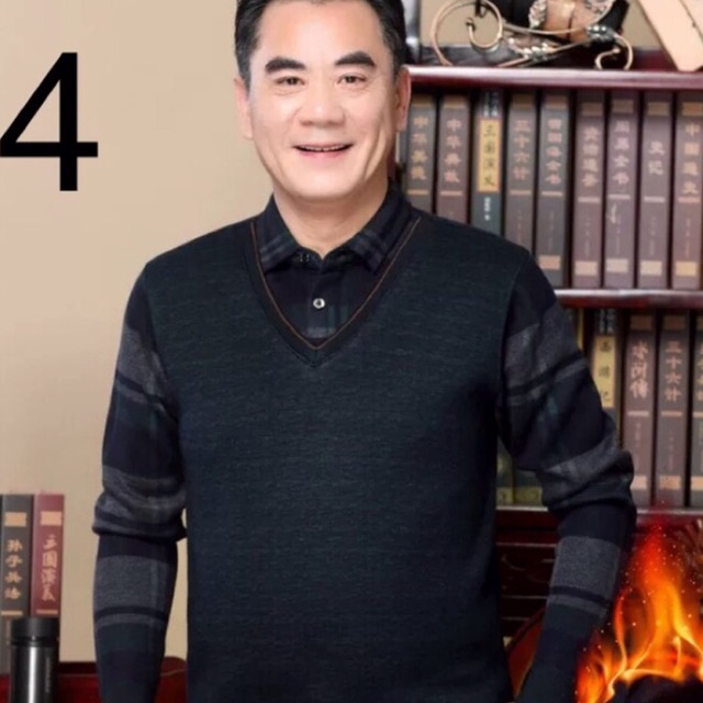 Áo len dài tay cho bố