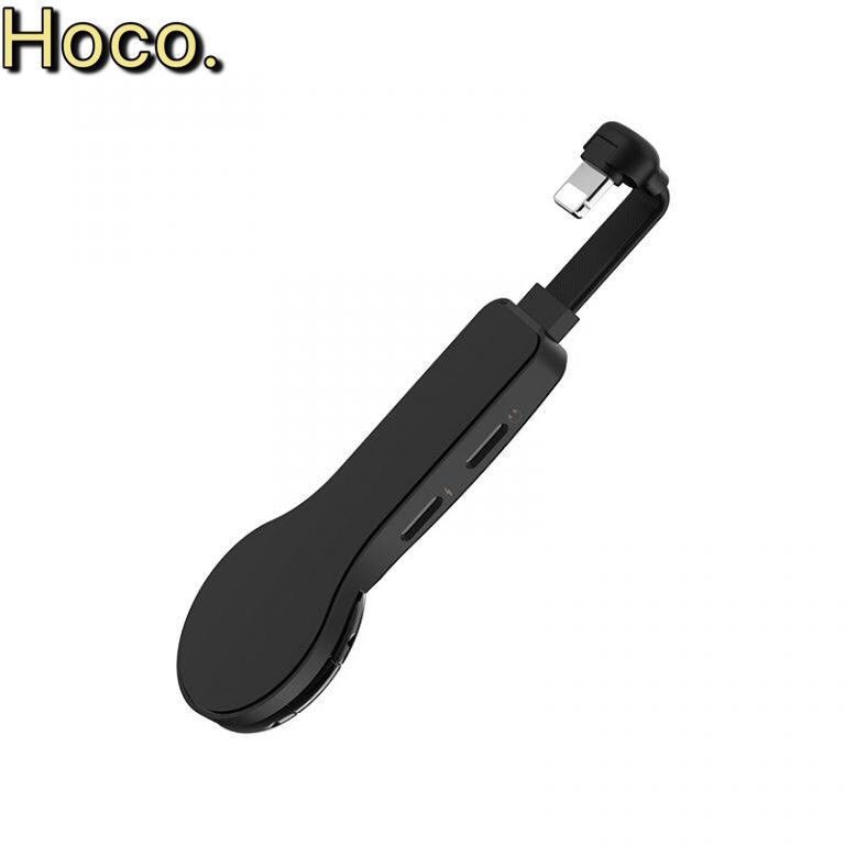 Cáp chuyển đổi lightning 2 cổng lightning vừa nghe vừa sạc có hỗ trợ míc Hoco LS22 Chính hãng