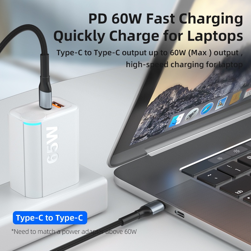 Cáp Sạc AUFU 20V 3A 60W PD usb Nhanh Loại c/usb c Cho Android