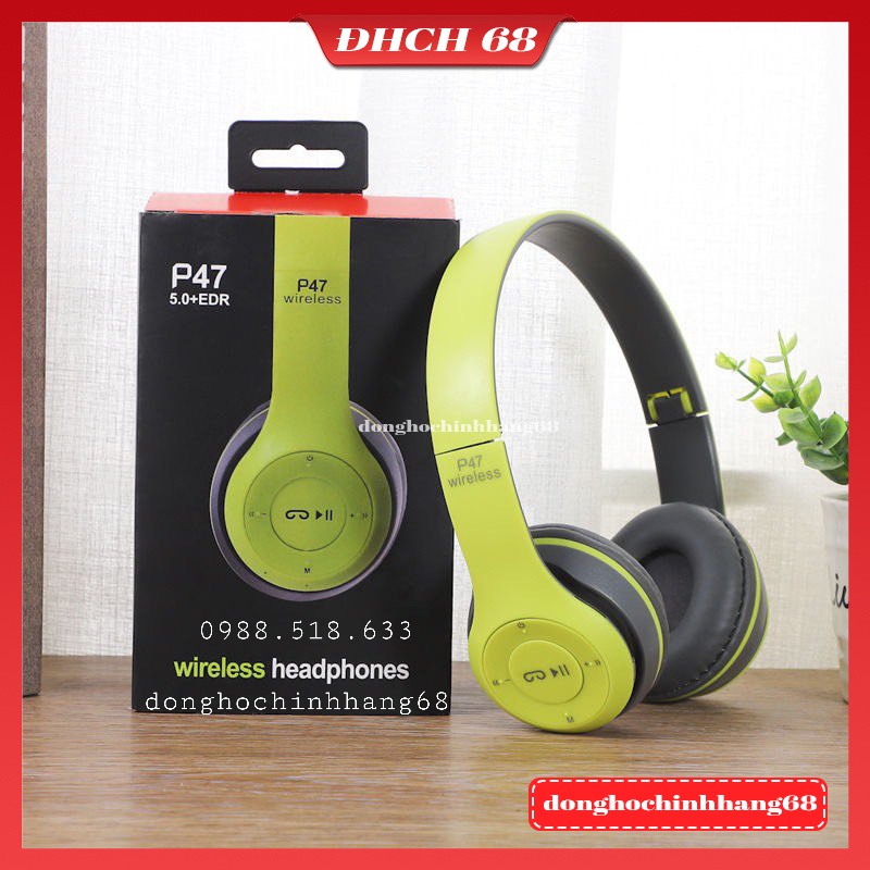 Tai Nghe Chụp Tai Bluetooth P47, Tai Nghe Chụp Tai P47 Bản Nâng Cấp Hoàn Hảo Của Tai Nghe F10 Plus .Bảo Hành 12 Tháng