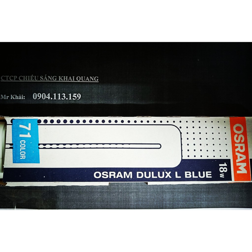 (SALE) Bóng chiếu vàng da Osram Dulux L Blue 18W/71 Italy