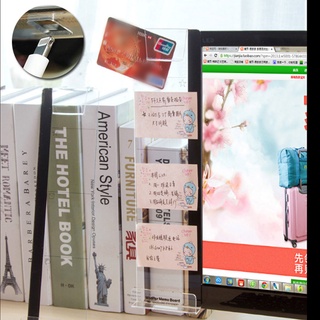 Creative Taps Card Holder Sticky Note Message Board Monitor Memo Board Transparent Home Stylish Acrylic Computer Screen Phone Holder