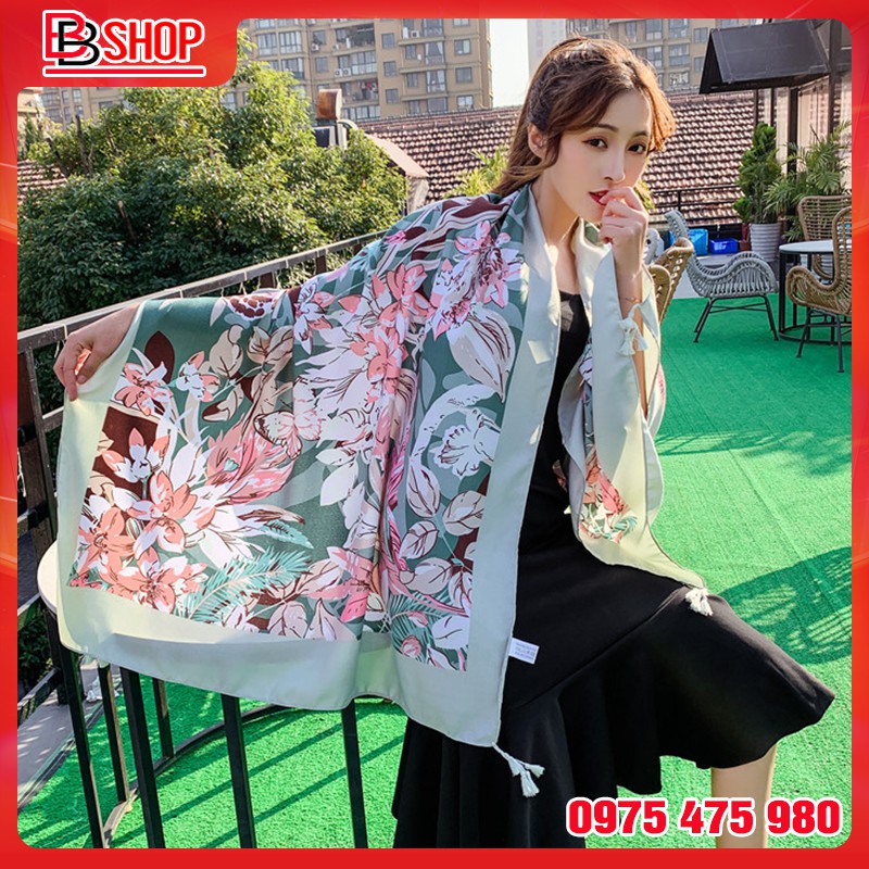 Khăn Choàng Boho Họa Tiết Thổ Cẩm Đi Biển - Khăn Choàng Thời Trang Hàn Quốc Size 100x180cm