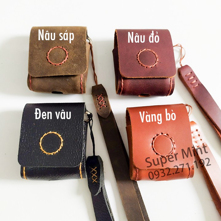 Túi da - ví da đựng tai nghe Airpods