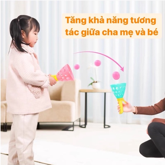 [Đồ chơi vận động] Đồ chơi tung hứng bằng nhựa có tay cầm cho bé tăng khả năng tương tác giữa cha mẹ và con