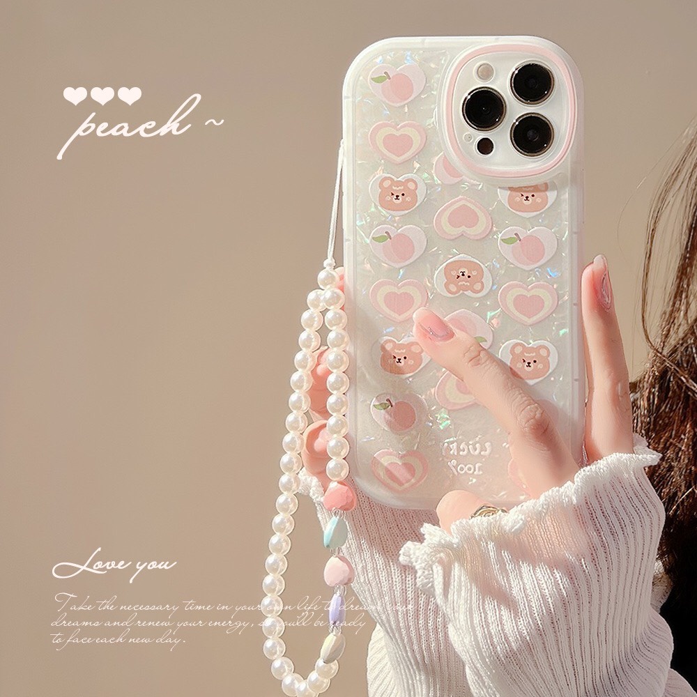 Ốp lưng iPhone Gấu trái đào 13/13promax/12/12pro/12promax/11/11promax/X/Xs/Xsmax/7plus/8plus