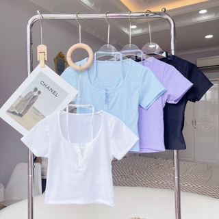 Áo kiểu croptop giả yếm