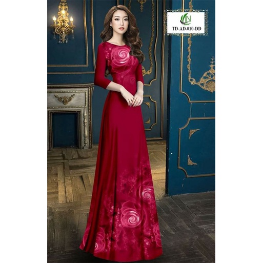 🌼Vải lụa áo dài 3D hoa văn lập thể chân đồng phục ( đặt trước 4 ngày).