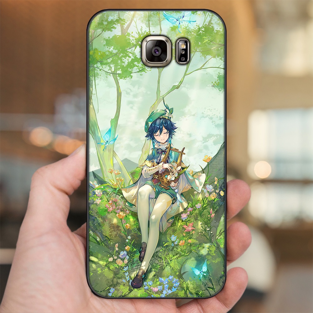 Ốp lưng Samsung Note 5 viền đen in hình Venti Genshin Impact