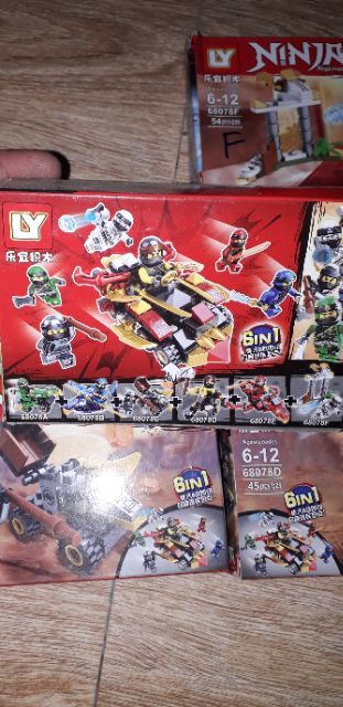 Lắp ráp 1 hộp LegoNinjago Xe tàu 68078