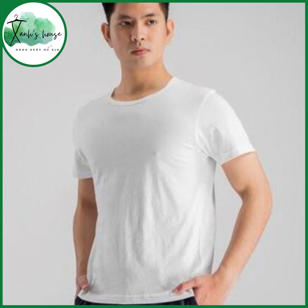 Áo Thun Nam Có tay ARISTINO AC22 áo lót may ô basic màu trắng cổ tròn cotton cao cấp mềm mát thấm hút mồ hôi XanhHouse
