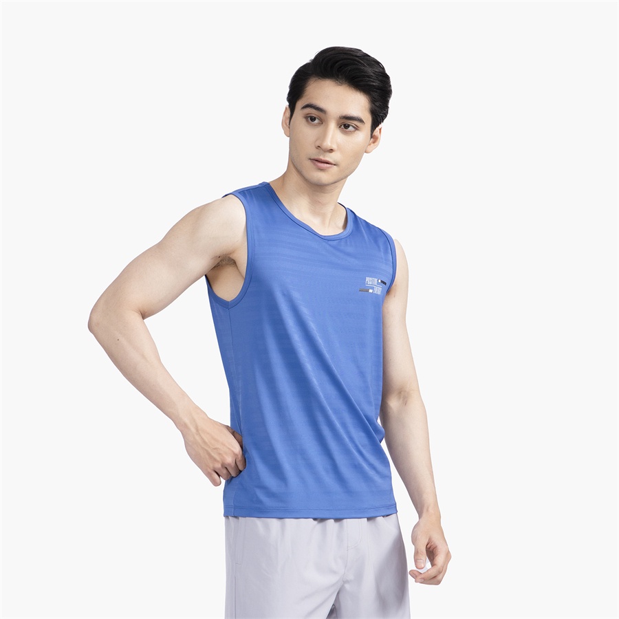 Áo ba lỗ nam ARISTINO ATT016S2 thun kẻ chìm mặc lót trong tập gym dáng tanktop sát nách vải polyester thể thao 3 màu