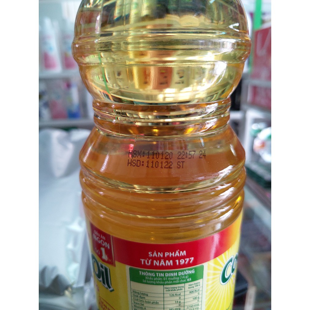 Dầu ăn Tường An Cooking oil chai  1 lít date 9/2024