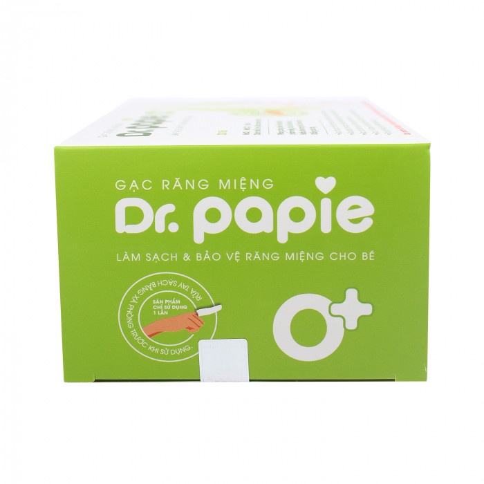 Gạc rơ lưỡi Dr. Papie hộp 30 miếng | Minizon Kids
