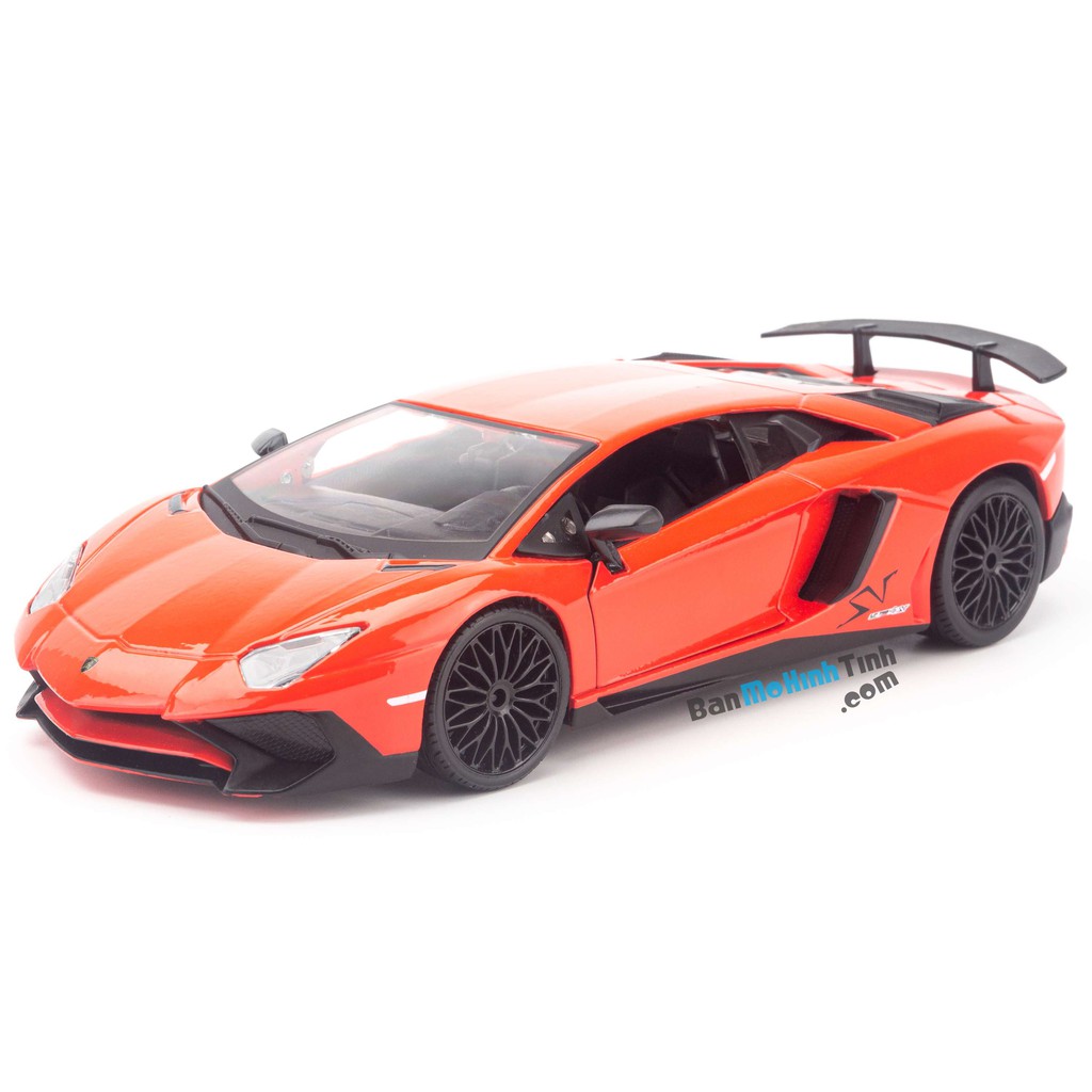 MÔ HÌNH LAMBORGHINI AVENTADOR LP750-4 SV RED 1:24 BBURAGO - MH18-21079