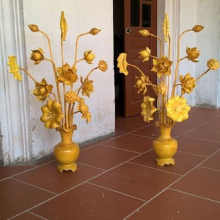 hoa sen gỗ mít 1 bình