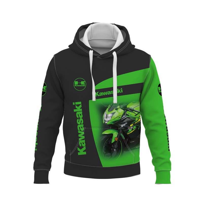 Áo Hoodie Chui Đầu Phong Cách Thể Thao 2022 Mẫu Kawasaki Ninja