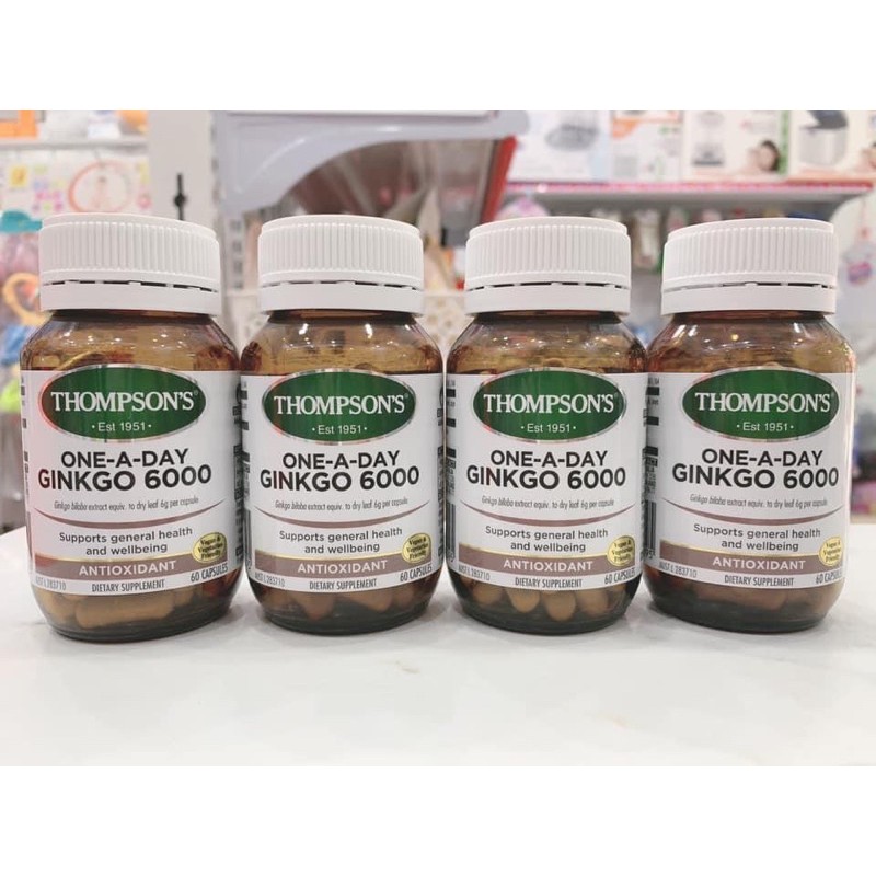 Viên uống bổ não, hoạt huyết dưỡng não - Thompson's One-A-Day Ginkgo 6000mg 60 viên - đủ bill Chemist Úc | BigBuy360 - bigbuy360.vn