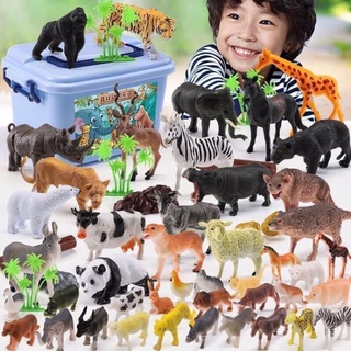 Bộ đồ chơi Mô Hình Động Vật 58 Chi Tiết Công Viên Hoang Dã Công viên Khủng long 52 Chi Tiết con vật bằng nhựa cho bé học