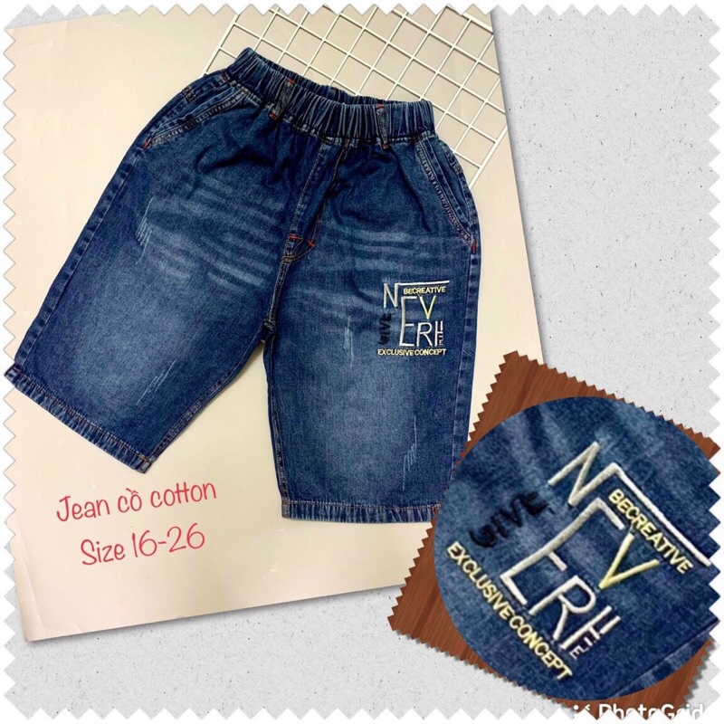 ✔️28-45kg✔️Quần jean, quần bò lửng bé trai size đại - HA661