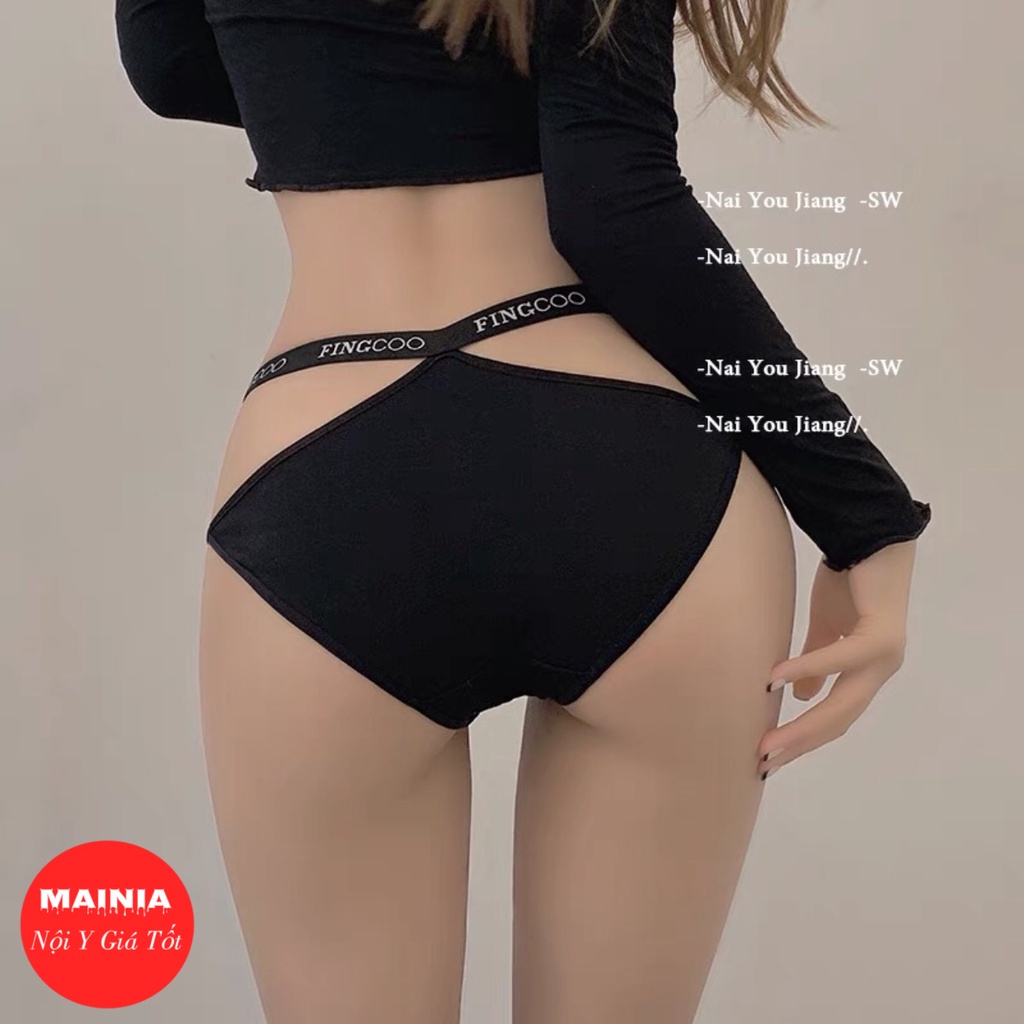 [Fingcoo] Quần Lót Nữ Cotton Phối 2 Dây Hông Sexy Gợi Cảm Co Giãn Thấm Hút Cao Cấp Mainia Shop